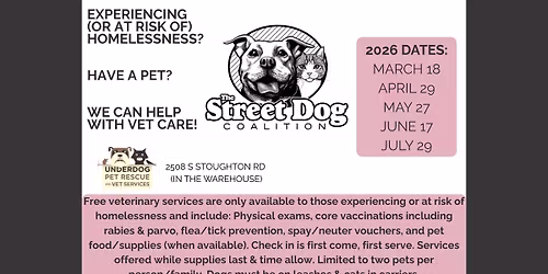 Underdog Presents: Street Dog Coalition Free Veterinary Care Popup