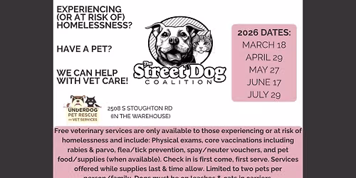 Underdog Presents: Street Dog Coalition Free Veterinary Care Popup