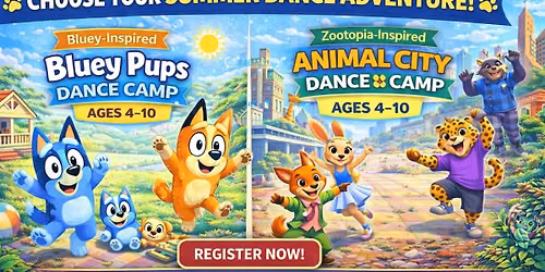Bluey Pups Dance Summer Camp — 31 Utah Place, Suite 101, Fredericksburg, VA, United States, Virginia 22405