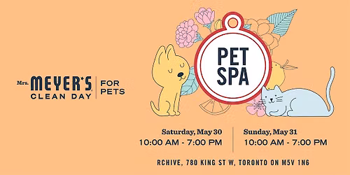 Free dog-friendly Mrs. Meyer's Clean Day Pet Spa