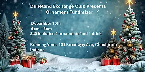 Duneland Exchange Club Ornament Fundraiser