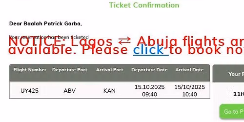 Mr Balla flight ticket with us