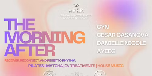 THE MORNING AFTER @ AF\u00cbR