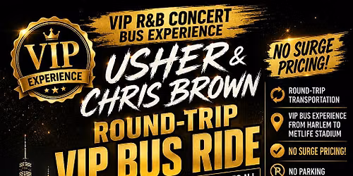 VIP R&B Bus Ride (Harlem \u279d NJ) | Usher & Chris Brown Concert Shuttle \u2013 Roun