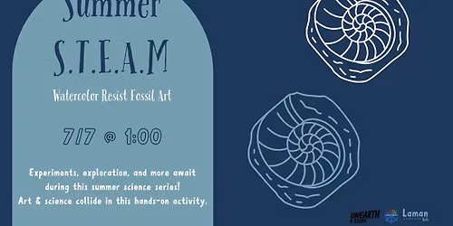 Summer STEAM: Watercolor Resist Fossil Art