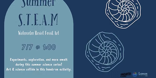 Summer STEAM: Watercolor Resist Fossil Art