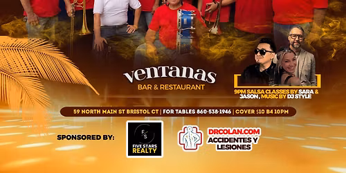 Latin night with Live Salsa Band \u201cORQUESTA AFINKE\u201d @ Ventanas Bar & Restaurant in Bristol CT