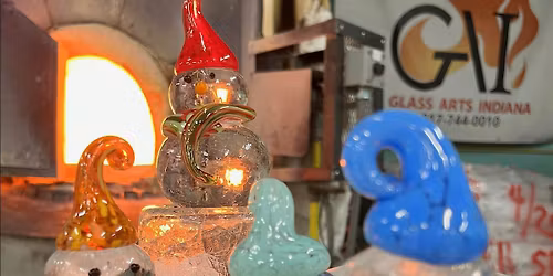 Cool and Icy Snowpeople in 2025..made at GAI out of Hot Glass!