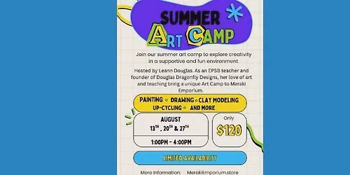 Summer Art Camp at Meraki Emporium