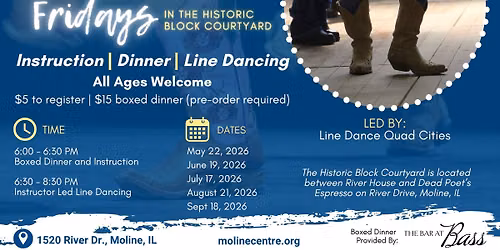 Moline Centre Presents: Line Dance Fridays in the Historic Block Courtyard