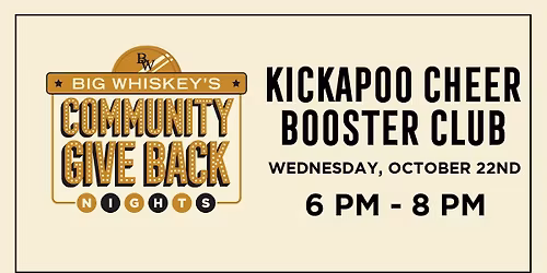 Kickapoo Cheer Booster Club Giveback Night