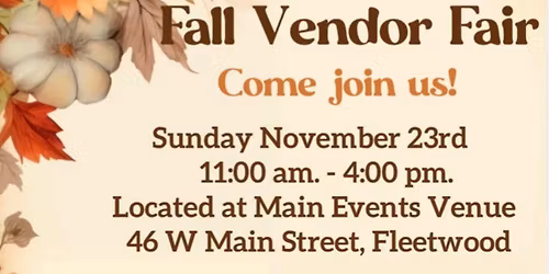 Fall Vendor Event 
