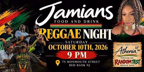 Jamian\u2019s Reggae Night featuring Random Test + Special Guest Athenia MH