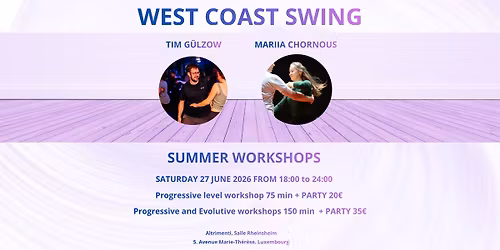West Coast Swing workshops and party