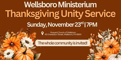 Wellsboro Ministerium's Thanksgiving Unity Service