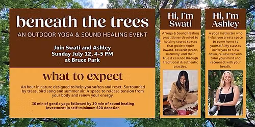 Beneath the trees - Outdoor Yoga and Sound Healing
