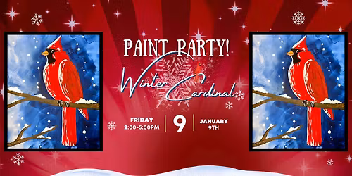 Winter Cardinal Painting Class Master the Possibilities