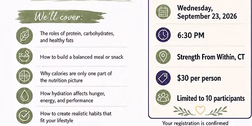 Nutrition 101 night 