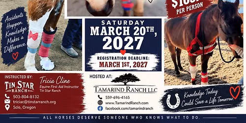 Equine First Aid @ Tamarind Ranch LLC