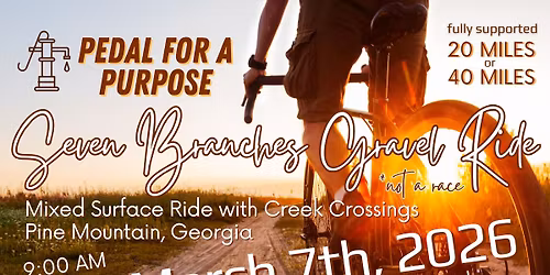 Seven Branches Gravel Ride in Pine Mountain, Georgia 