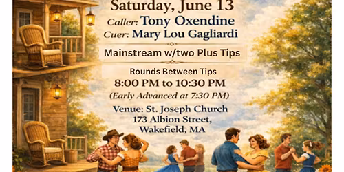 Riverside Squares June Square Dance with Tony Oxendine!