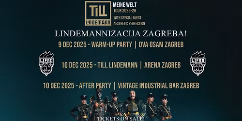 TILL LINDEMANN: Meine Welt Tour 2025 | 10. 12. 2025. | Arena Zagreb