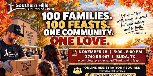 100 Thanksgiving Feast to 100 Families
