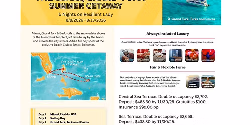 The Miami Grand Turk Summer Getaway