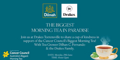 Dilmah Morning Tea Experience with Dilhan at Drakes Torrensville!