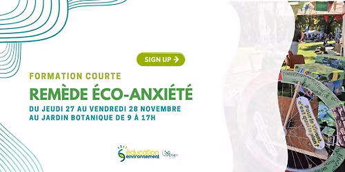 Formation courte : Rem\u00e8de \u00e0 l'\u00e9co-anxi\u00e9t\u00e9