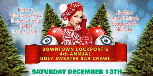 Downtown Lockport's Ugly Sweater Bar Crawl 2025