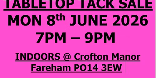 Huge tack sale Crofton Manor 8th JUNE 2026