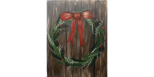 Rustic Holiday Wreath - Paint and Sip in San Francisco | Classpop!\u2122