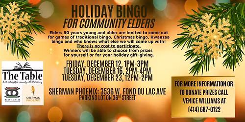 Holiday Bingo at the Sherman Phoenix!
