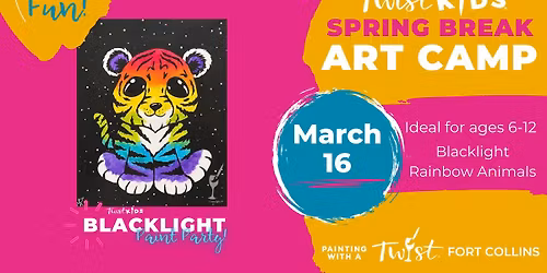 Kids Camp Day 1: Blacklight Rainbow Tiger