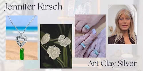 Silver Painted Leaf Pendant with Jennifer Kirsch