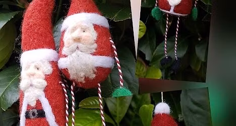 Father Christmas Bauble Needle Felt Workshop
