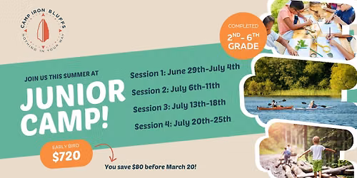 Junior Camp at Camp Iron Bluffs!