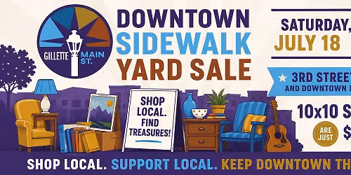 Downtown Gillette Sidewalk - Yard Sale