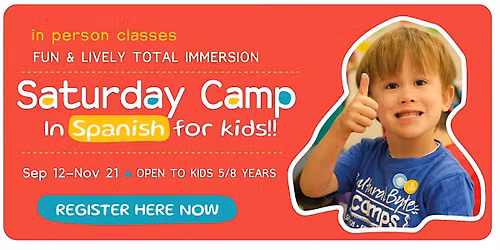 FREE 90-Minute Spanish Saturday Camp Trial | Ages 5\u20138