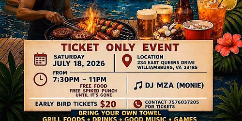 Adult Night Pool Party