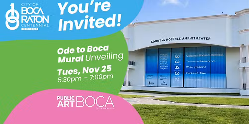 Ode to Boca Mural at Mizner Park Amphitheater