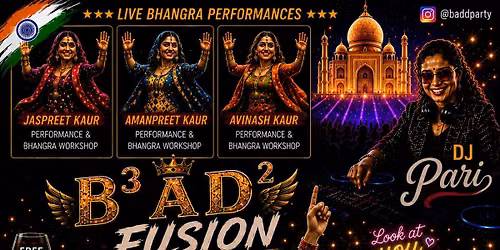 Bayarea-B\u00b3AD\u00b2 FUSION \u2013 Bhajan \u2022 Bhangra \u2022 Bollywood | After Dark Dhamaka