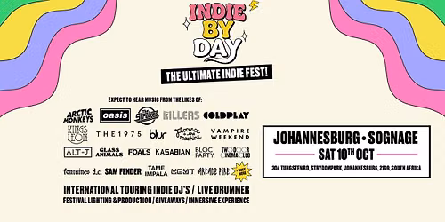 Indie By Day Is Coming To Johannesburg \ud83c\udfb8\u2600\ufe0f