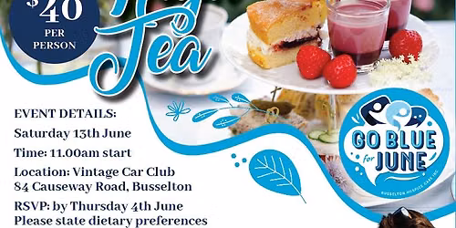 Go Blue for June 2026 - Blue High Tea