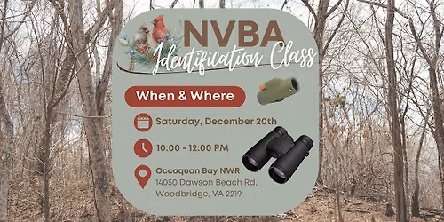 Bird Identification Workshop at Occoquan Bay National Wildlife Refuge