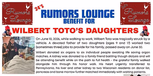 Benefit For Wilbert Toto\u2019s Daughters