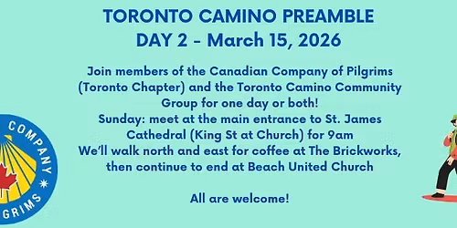 DAY 2 - Toronto Camino Preamble