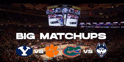 Jimmy V Classic: BYU vs Clemson, UConn vs Florida