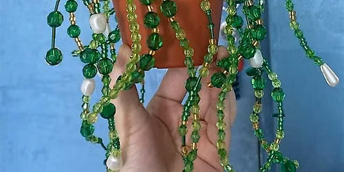 Potted Beaded Hanging Plant